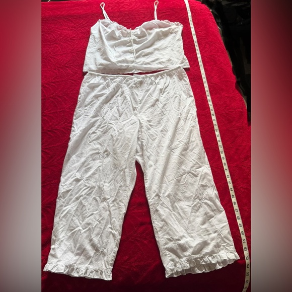 NWOT LARGE VICTORIA’S SECRET PJ SET WHITE PERFECT MEASUREMENTS IN PICS FLAWLESS - Picture 12 of 12